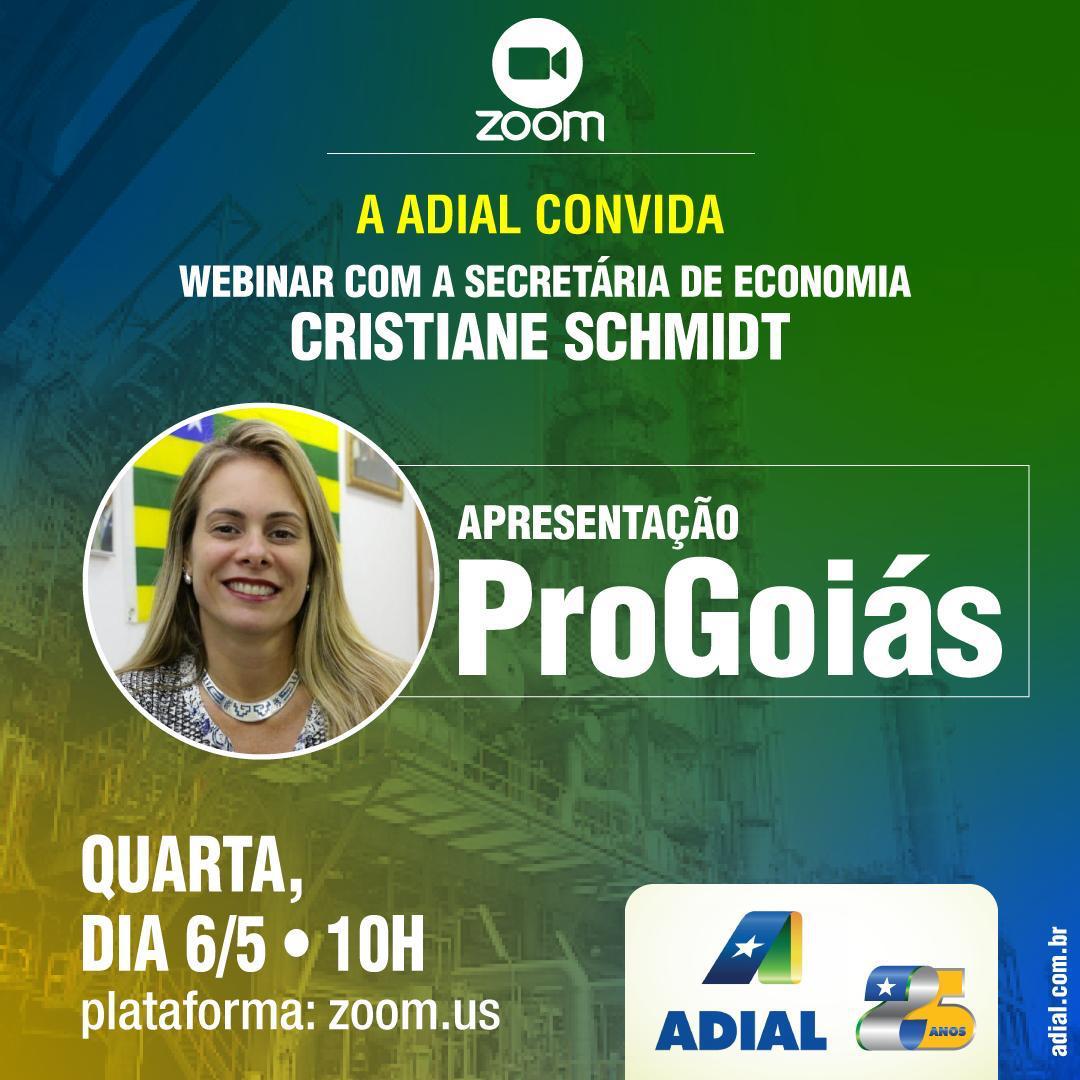 Você está visualizando atualmente Adial e secretária da economia, Cristiane Schmidt, discutem ProGoiás