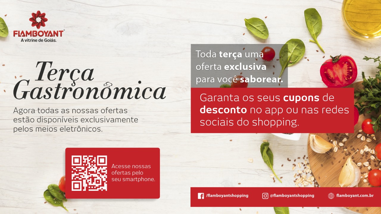 Leia mais sobre o artigo Terça Gastronômica traz nova cartela de promoções ao Flamboyant Shopping