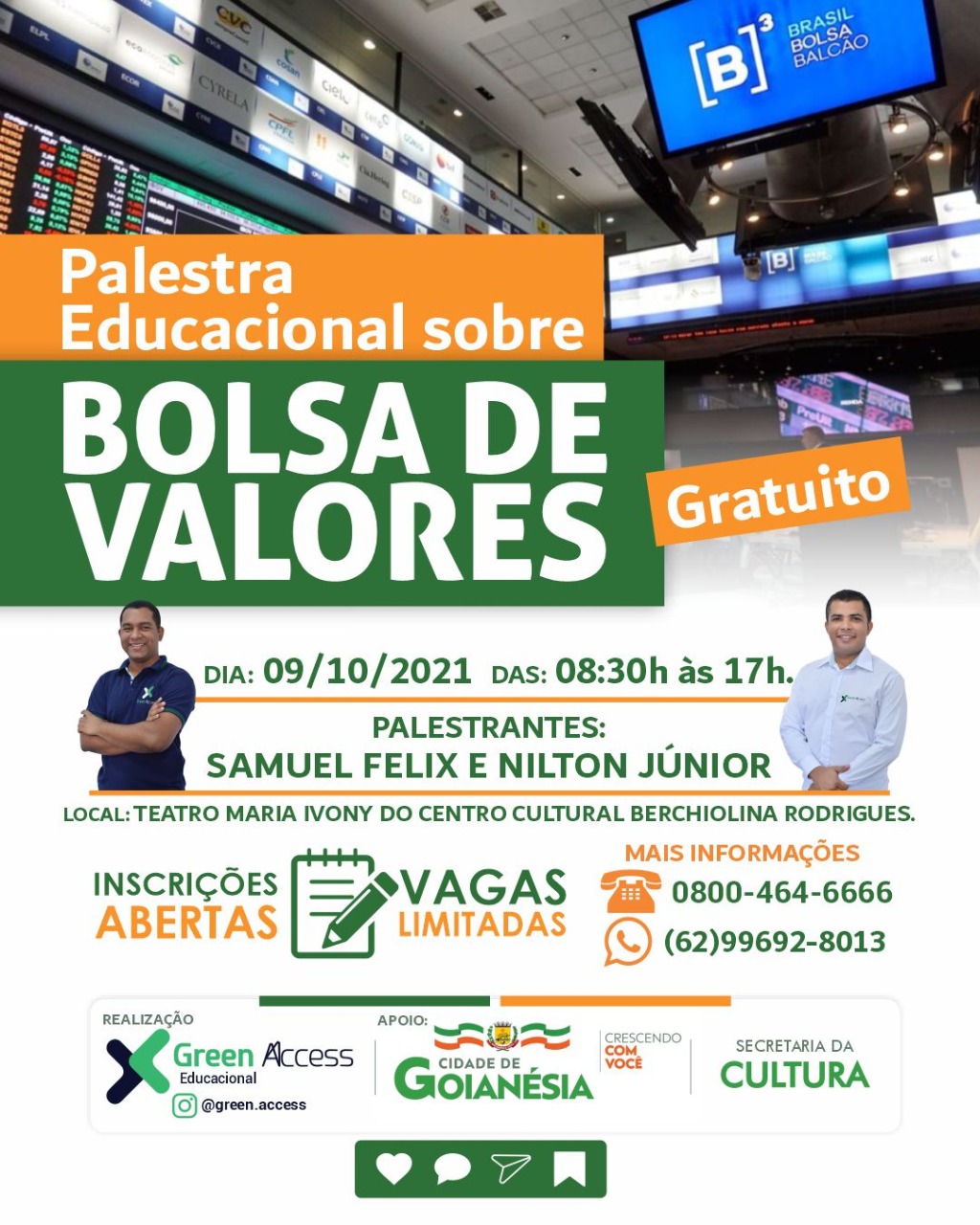 Leia mais sobre o artigo Green Access Educacional realiza palestra educacional sobre Bolsa de Valores