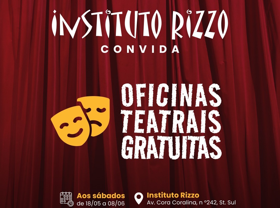 Instituto Rizzo promove oficinas teatrais gratuitas para aprimorar técnicas artísticas